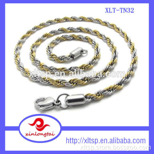 China Factory 20 Inch 316L Stainless Steel Necklace with Lobster Claw Clasp